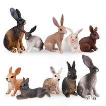 Estatuetas Toymany Easter Bunny Rabbit Farm Animals 10 unidades Estatuetas Toymany Easter Bunny Rabbit Farm Animals 10 unidades
