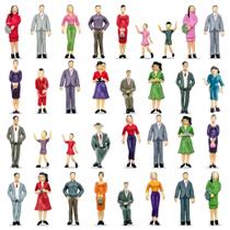 Estatuetas XIPEGPA People Mini Trains arquitetônicas em escala 1:25