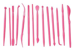 Estecas Prime Chef 14 Peças - Modelagem - Plástico - 12 cm
