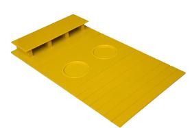 Esteira Bandeja Sofá Flexível Porta Copo E Controle Amarelo