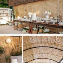 Esteira de Bambu Natural 5mt x 1mt para Pergolado Bambuzinho para Decoração