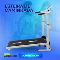 Esteira de Caminhada Self Machine com Display Mile Fitness Ergometrica Academia Equilíbrio Constância Branca