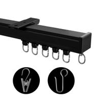 Esteira de cortina para montagem no teto MakeFeile Room Divider Black