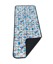Esteira de Praia Canga Impermeável Dobrável 150x70cm Tam Solteiro Estampa Conchas Azuis Esteira de Praia Canga Impermeável Dobrável 150x70cm Tam Solteiro Estampa Conchas Azuis