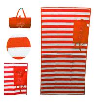 Esteira De Praia Largura 0,90 X 1,70 Comprimento Alças Bolsa Vermelha e Branca Esteira De Praia Largura 0,90 X 1,70 Comprimento Alças Bolsa Vermelha e Branca