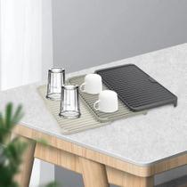 Esteira De Secagem De Prato De Silicone Resistente Ao Calor, Escorredor De Mesa Super Absorvente, Café Escorredor, Café