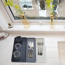 Esteira De Secagem De Prato De Silicone, Tapete De Cafeteira, Super Absorvente e Secagem Rápida Esteiras De Escorredor,