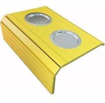 Esteira Decorativa Laqueada Apoio Sofá Copo Alumínio Amarelo Esteira Decorativa Laqueada Apoio Sofá Copo Alumínio Amarelo