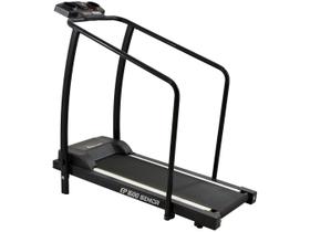 Esteira Elétrica EP 1600 Sênior Academia Dobrável 5 Funções Fitness Casa Exercício Bivolt Preto