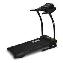 Esteira esportiva dobravel acte preta suporta ate 120kg painel lcd