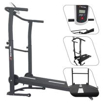 Esteira Mecânica de Caminhada Self Machine com Display Mile Fitness Ergometrica Academia Equilíbrio Constância Branca
