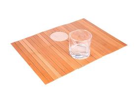 Esteira Protetora Braço De Sofá Bambu Natural Porta Copos Duplo Resistente Multiuso Suporte Apoio