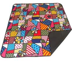 Esteira Tapete Praia Para Casal Dobravel Impermeável 150x140 - Mosaico
