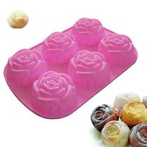 Estênceis de comida e bebida para diy rosa silicone molde ferramenta de cozimento fazendo bolo sabonete geléia pudim chocolate Estênceis de comida e bebida para diy rosa silicone molde ferramenta de cozimento fazendo bolo sabonete geléia pudim chocolate