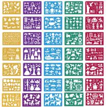 Estênceis de desenho LanMa 35 PCS Kids Plastic Reutilizáveis 21x15 cm