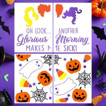 Estênceis de Halloween SUNVERSE para tapetes de porta, reutilizáveis, 4 unidades