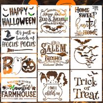 Estênceis de Halloween zosylley para pintura em madeira 30x20cm