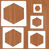 Estênceis de pintura Cyy.LCM Reutilizáveis Plastic Art Craft, 5 unidades