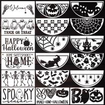 Estênceis de pintura SUNVERSE Halloween para madeira e tecidos