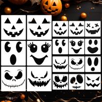 Estênceis de pintura SUNVERSE Halloween Pumpkin & Ghost Face