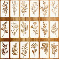 Estênceis Jeffdad de Flores para Pintura Reutilizáveis 20 x 15 cm 9 peças Estênceis Jeffdad de Flores para Pintura Reutilizáveis 20 x 15 cm 9 peças