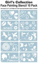Estênceis para Pintura Ruby Red 10 Unidades em Mylar com Desenhos Femininos Estênceis para Pintura Ruby Red 10 Unidades em Mylar com Desenhos Femininos