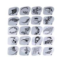 Estênceis Reutilizáveis Para Pintura Corporal 20/8/1PCS, Carimbos De Tatuagens Temporárias De Arte