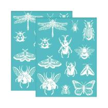 Estêncil Autoadesivo Reutilizável Para Serigrafia De Insetos 8.6x11 Polegadas: Libélula, Borboleta,