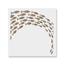 Estêncil Cardume de Peixes Decoração Náutica Estêncil Cardume de Peixes Decoração Náutica