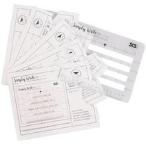 Estêncil de envelope para letras SCS Direct 5" x 4", pacote com 5