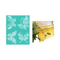 Estêncil De Impressão Em Serigrafia Reutilizável De Flores Vintage 8x10 Polegadas Para Artesanato