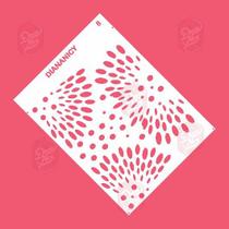 Estêncil Diananicy Nº 08 - Stencil para Bolinhas Decorativas