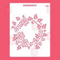 Estêncil Diananicy Nº 10 - Stencil Arco Floral para Decoração de Bolos e Doces Estêncil Diananicy Nº 10 - Stencil Arco Floral para Decoração de Bolos e Doces