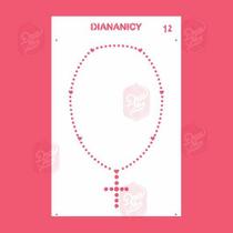Estêncil Diananicy Nº 12 - Stencil para Decoração de Bolos e Doces