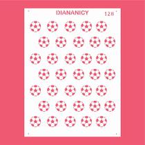 Estêncil Diananicy Nº 128 - Stencil para Decoração de Bolos e Doces com Padrões de Futebol Estêncil Diananicy Nº 128 - Stencil para Decoração de Bolos e Doces com Padrões de Futebol