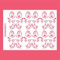 Estêncil Diananicy Nº 142 - Stencil Textura para Confeitaria Estêncil Diananicy Nº 142 - Stencil Textura para Confeitaria