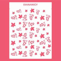 Estêncil Diananicy Nº 146 - Stencil para Decoração de Bolos e Doces Natalinos Estêncil Diananicy Nº 146 - Stencil para Decoração de Bolos e Doces Natalinos