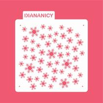 Estêncil Diananicy Nº 153 - Stencil Flocos de Neve para Decoração de Bolos e Doces Estêncil Diananicy Nº 153 - Stencil Flocos de Neve para Decoração de Bolos e Doces