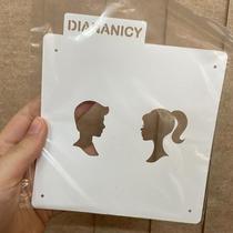 Estêncil Diananicy Nº 285 - Stencil para Decoração de Bolos e Doces Barbie e Ken