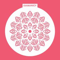 Estêncil Diananicy Nº 296 - Stencil Mandala Redondo para Confeitaria Estêncil Diananicy Nº 296 - Stencil Mandala Redondo para Confeitaria