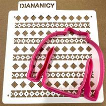 Estêncil Diananicy Nº 322 - Cortador e Estêncil para Decoração de Bolos e Doces - D240244 Estêncil Diananicy Nº 322 - Cortador e Estêncil para Decoração de Bolos e Doces - D240244