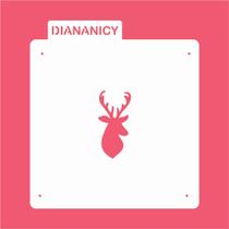 Estêncil Diananicy Nº 323 - Stencil Rena para Decoração de Bolos e Doces