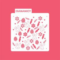 Estêncil Diananicy Nº 338 - Stencil Textura Páscoa para Decoração de Bolos e Doces Estêncil Diananicy Nº 338 - Stencil Textura Páscoa para Decoração de Bolos e Doces
