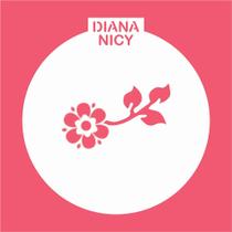 Estêncil Diananicy Nº 351 - Stencil Redondo para Decoração de Bolos e Doces Estêncil Diananicy Nº 351 - Stencil Redondo para Decoração de Bolos e Doces
