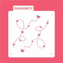 Estêncil Diananicy Nº 367 - Stencil para Decoração de Bolos e Doces com Borboletas