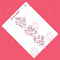 Estêncil Diananicy Nº 37 - Stencil para Decoração de Bolos e Doces Estêncil Diananicy Nº 37 - Stencil para Decoração de Bolos e Doces