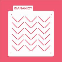 Estêncil Diananicy Nº 370 - Stencil Textura Setas para Confeitaria