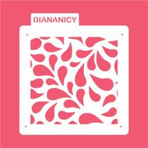 Estêncil Diananicy Nº 371 - Stencil Textura Folhas para Confeitaria Estêncil Diananicy Nº 371 - Stencil Textura Folhas para Confeitaria