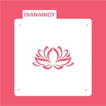 Estêncil Diananicy Nº 392 - Stencil Flor Lótus para Decoração de Bolos e Doces Estêncil Diananicy Nº 392 - Stencil Flor Lótus para Decoração de Bolos e Doces