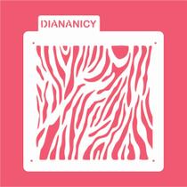 Estêncil Diananicy Nº 393 - Stencil Textura Zebra para Confeitaria Estêncil Diananicy Nº 393 - Stencil Textura Zebra para Confeitaria